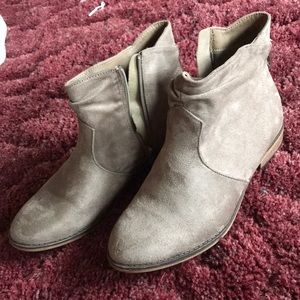 Faux suede ankle boots